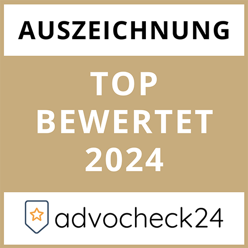 auszeichnungadvocheck24topbewerteteckig2024